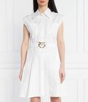 Платье с поясом анацета Pinko, белый - фото