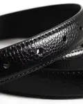 Мужской черный кожаный ремень PuroEgo, чёрный - фото 4
