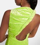 Бархатное платье миди Versace, Acid Lime - фото 5