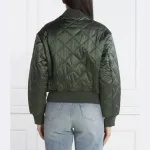 Бомбер стандартного кроя с помадой Boss, зеленый - фото 3