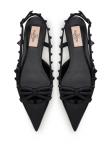 Балетки Rockstud Bow с ремешком на пятке Valentino Garavani, черный - фото 4