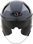 Шлем KYT ttr-jet plain jet, Grey - фото 3