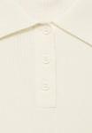 Поло Mango SHORT-SLEEVED NECK, Off-White - фото 9