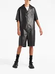 Шорты-бермуды с логотипом Prada, черный - фото 2
