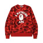 Свитер BAPE Color Camo College Crewneck, Red - фото