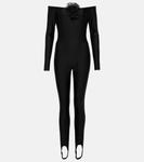 Украшенный комбинезон из джерси GIUSEPPE DI MORABITO, черный - фото