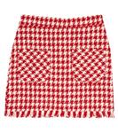 Твидовая юбка из смесового хлопка в клетку Monnalisa, разноцветный - фото