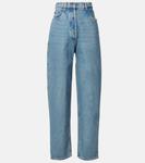 Прямые джинсы с высокой талией Prada, синий - фото