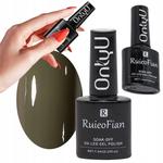 ТЕМНО-ОЛИВКОВЫЙ ГИБРИДНЫЙ ЛАК ДЛЯ НОГТЕЙ С УФ-БЛЕСКОМ OnlyU/L072 - фото