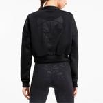 Толстовка (WMNS) PUMA Train Logo Printing Short Round-neck Sweatshirt Black - фото 3