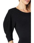 Свитер BCBGMAXAZRIA Pleated Sweater Top, черный - фото 2