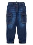 DSQUARED2 KIDS джинсы карго, синий - фото
