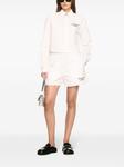 Off-White поплиновые шорты с вышивкой, белый - фото 2