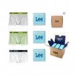 Мужские трусы боксеры упаковка 3 штуки Lee, зеленый - фото 4