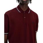 Поло с двойными манжетами FRED PERRY, темно-красный - фото 5