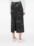 Moschino юбка с принтом, черный - фото 3