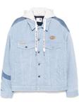 Джинсовая куртка с нашивкой-логотипом AAPE BY *A BATHING APE, синий - фото