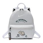 Nike Тканевый рюкзак женский серо-белый, Stars - фото 2