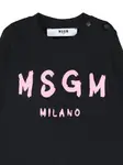 Лонгслив с логотипом Msgm Kids, черный - фото 3