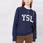 Свитшот женский Saint Laurent, синий - фото 5