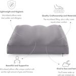 PILLOWY Подушка PILLOWY Premium Microbead Medium Extra Fluffy с антиэйдж чехлом Dark Grey - фото 3