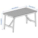 Обеденный стол ASKHOLMEN IKEA, 143x75, темно-коричневый - фото 3