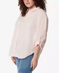 Рубашка Amanda Plus Size Gloria Vanderbilt, розовый - фото 3