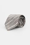 Шелковый галстук Boss, серый - фото