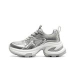 Массивные кроссовки унисекс мид-топ серо-белые ST&SAT, черные - фото