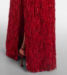 Платье с пайетками Fleur Jenny Packham, Chilli Red - фото 5