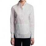 Трапециевидный пуловер в бумажно-белом цвете Thirteen Seven - фото