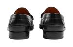 Кроссовки loafer with interlocking g green and red web 'black leather' Gucci, черный - фото 4