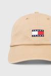 Хлопковая бейсболка Tommy Jeans, бежевый - фото 2