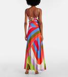 Айрид джерси атласная макси-юбка Pucci, Multicolor - фото 3