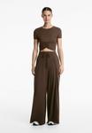 Брюки WIDE OYSHO, коричневый - фото 2