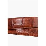 Ремень из кожи с эффектом крокодиловой кожи Corneliani, Red - фото 4