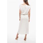 Платье макси из однотонного твила Woolrich, белый - фото 2