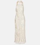 Свадебное платье Hayley с цветочным принтом миди Rixo, Cream - фото