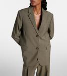 Шерстяной блейзер Loewe, Khaki Green - фото 6