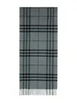 Кашемировый шарф BURBERRY, серый - фото
