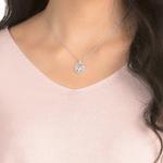 Swarovski Гернетта ожерелье женское с белым золотым покрытием - фото 4