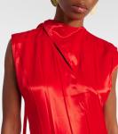 Атласное платье миди Jil Sander, Rouge - фото 4