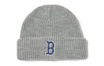 Акриловая шапка унисекс серая MLB - фото