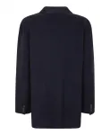 Двубортный пиджак из темно-синей шерсти Weekend Max Mara, синий - фото 2