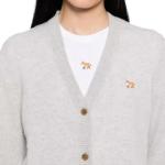 Кардиган Baby Fox Patch Maison Kitsune, серый - фото 6