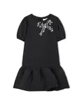 Детское платье черного цвета с коротким рукавом Marc Jacobs - фото