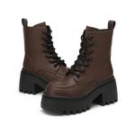 Женские ботинки DAPHNE Martin кожаные на платформе, коричневый - фото 3