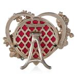 Круглая рамка-сердечко Jay Strongwater 4 дюйма, мультиколор - фото 3