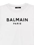 Футболка с принтом логотипа Balmain Kids, белый/черный - фото 3