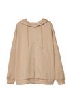 Толстовка Stradivarius OVERSIZE, Stone - фото 6